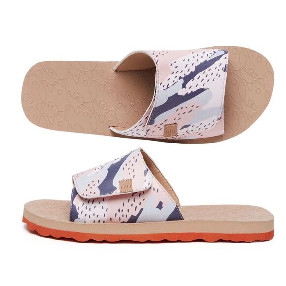 UIN Women's Flip Flops Beach Summer Slippers Non Slip (PINK BEACH BLANES III) - Picture 5 of 7